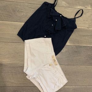 Hollister top and shorts lot